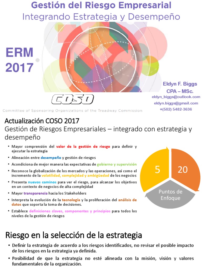 Generalidades - COSO ERM - 2017 - Eldyn F Biggs.pptx | Toma de ...