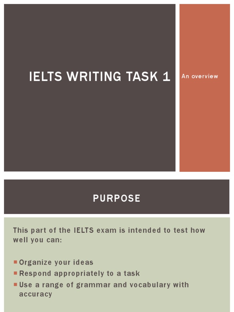 IELTS Writing Task 1 Overview Guide | PDF | Chart | International ...