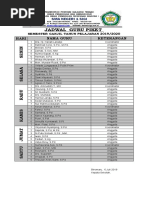 Jadwal Piket Ganjil 2019-2020