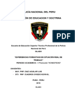 Experiencias formativas en situación real de trabajo