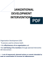 Organizational Development Interventions