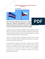 Acordo Cabo Verde & Guiné Equatorial - NEWS