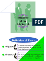 Etiquette of The Job Search