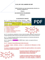 Lei #9319 Estatuto Da Guarda Municipal de