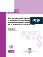 Las Transformaciones Tecnológicas y Sus Desafíos Para El Empleo