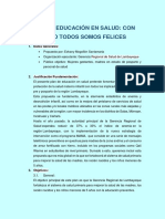 Propuesta de Proyecto de Salud Materno Infantil 2019