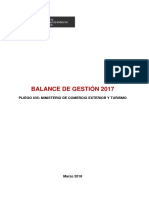 Informe Gestion 2017 Mincetur PDF