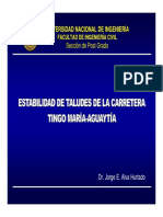 Estabilidad de Taludes Carretera Tingo Maria-Aguaytia