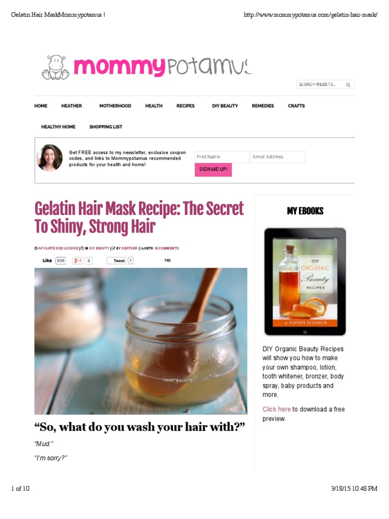 Gelatin Hair Mask PDF PDF Nature