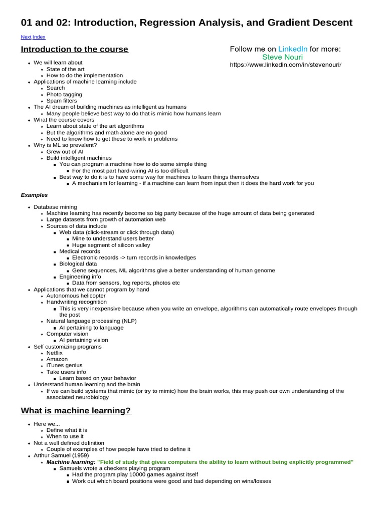 Intro to Machine Learning Concepts | PDF | Matrix (Mathematics ...
