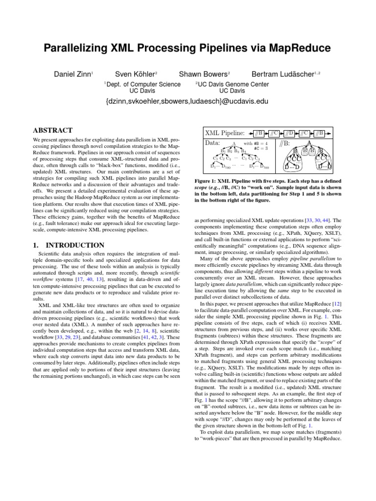 Parallel XML Processing with MapReduce | PDF | Map Reduce | Apache Hadoop