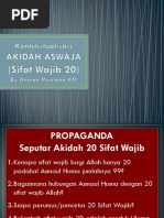 Kontekstualisasi Akidah Ahlussunnah Wal Jamaah (Sifat Wajib 20)