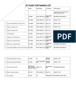 NoF Plant Software And Control Systems Listing