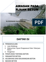 33a95 PENGAWASAN PADA PEKERJAAN BETON