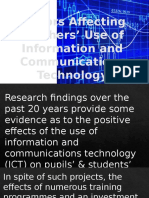 Factors Affecting Teachers' Use of ICT