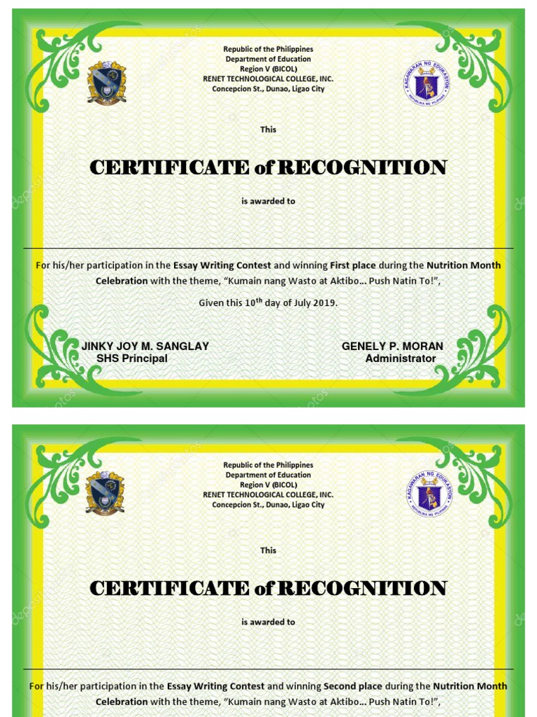 Certificate | PDF | Public Administration | Government Agencies