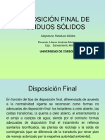 Calse Disposición Final de Residuos Sólidos