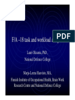 F/A - 18 Task and Workload Analysis: Lauri Oksama, PHD, National Defence College