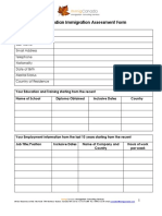 Canadian Immigration Assessment Form