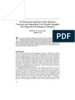 An Historical Analysis of The Division Concept and Algorithm Can Provide Insights For Improved Teaching of Division