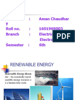 Name: Aman Chaudhar y Roll No.: 1601969003 Branch: Electrical & Electronics Semester: 6th