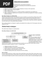 Method Study Techniques: Operations Management