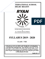 SYLLABUS 2019 - 2020: Ryan International School Delhi Region