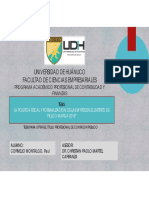 Política fiscal y la formalización de las MYPES en el distrito de Pillco Marca 2019. DIAPOSITIVAS.