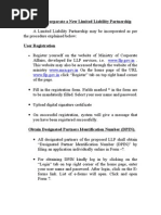 How To Incorporate A New Limited Liability Partnership: WWW - Llp.gov - in WWW - Mca.gov - in WWW - Llp.gov - in