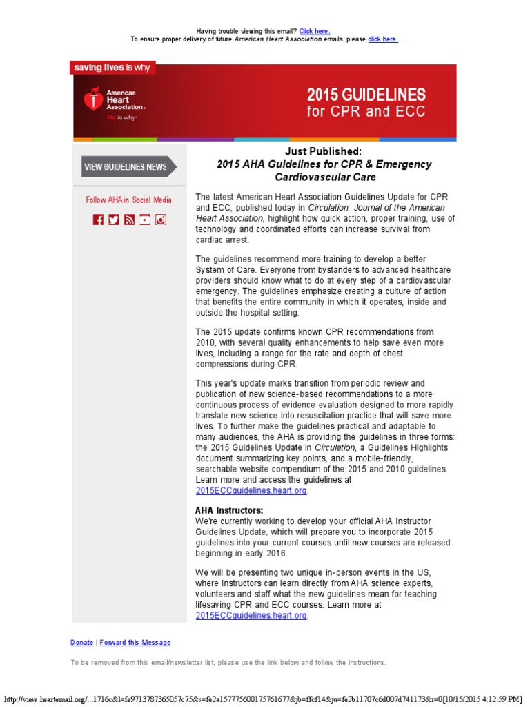 2015 AHA Guidelines For CPR & Emergency Cardiovascular Care: Just ...