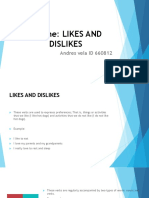 Theme: Likes and Dislikes: Andres Vela ID 660812