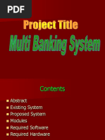 Multi Banking System Project PPT