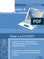 Characteristics & Functions of A System