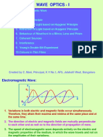 Wave Optics - I: Created by C. Mani, Principal, K V No.1, AFS, Jalahalli West, Bangalore