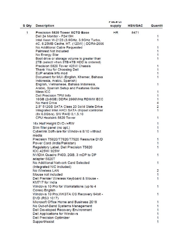 Dell Precision-5820_Application Server Spec