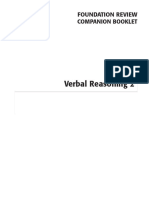 Verbal Reasoning 2: Foundation Review