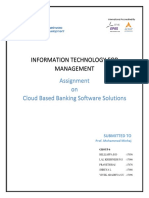 Information Technology For Management: Assignment On Cloud Based Banking Software Solutions