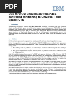 DB2 For z/OS: Conversion From Index-Controlled Partitioning To Universal Table Space (UTS)