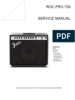 Roc Pro 700 Service Manual: Fender Musical Instruments Corp. 7975 North Hayden Road Scottsdale, AZ 85258