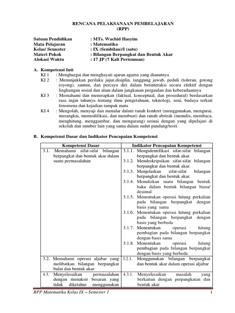 1 Rpp Pangkat Akar Docx