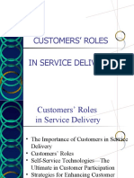 Customers' Roles in Service Delivery