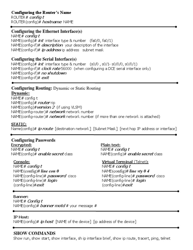 Basic Router Configuration | PDF | Teaching Methods & Materials ...
