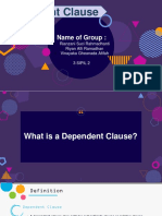 Dependent Clause (3 Sipil 2 Kel 3)