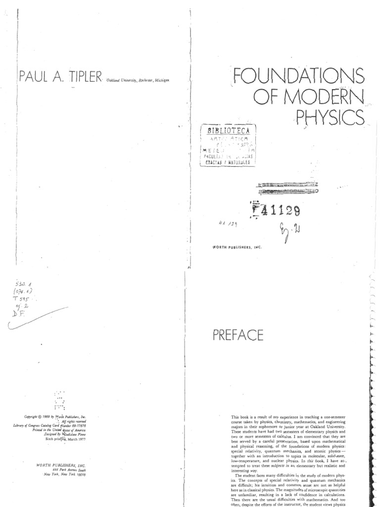 F.M. Tipler (Inglés) | PDF | Teaching Methods & Materials | Science ...