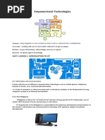 Empowerment Technologies: Unit 1 Lesson 1: Introduction To Ict