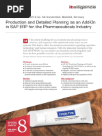 Production and Detailed Planning As An Add-On in SAP ERP For The Pharmaceuticals Industry