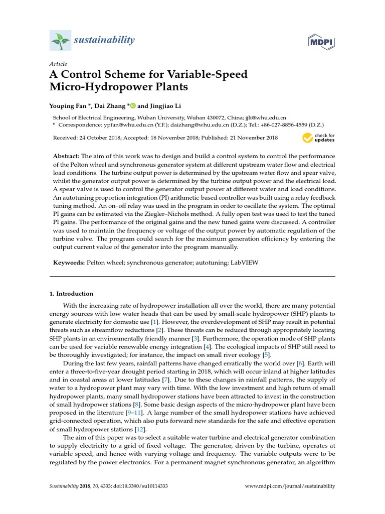 A Control Scheme For Variable-Speed | PDF | Electromagnetism ...