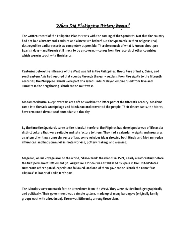 History of the Philippines' Founding | PDF | Corazon Aquino | Philippines