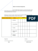 District TA Provision Tracking Form: Name of School Head: Skills Rating Remarks 1 2 3 4 5