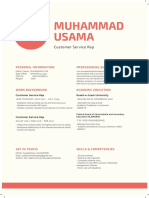 Muhammad Usama: Customer Service Rep